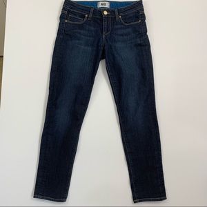 PAIGE Dark Blue Ankle & Cropped Jeans